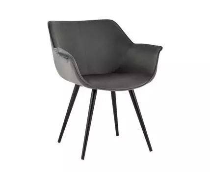 Стул Мэйсон велюр темно-серый