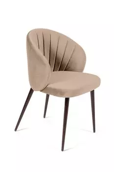 Стул Mont Blanc, бархат бежевый 5 / черный конус