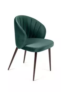 Стул Mont Blanc, бархат изумрудный 87 / черный конус