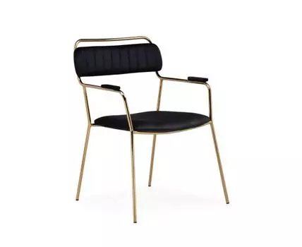 Стул на металлокаркасе Aspen black / gold