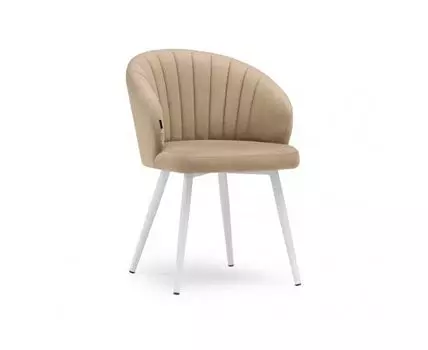 Стул на металлокаркасе Бэнбу velutto 05 / белый (Коричневый)