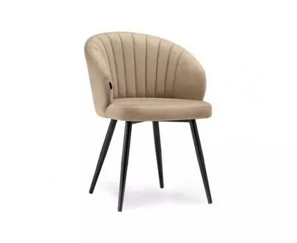 Стул на металлокаркасе Бэнбу velutto 05 / черный (Коричневый)