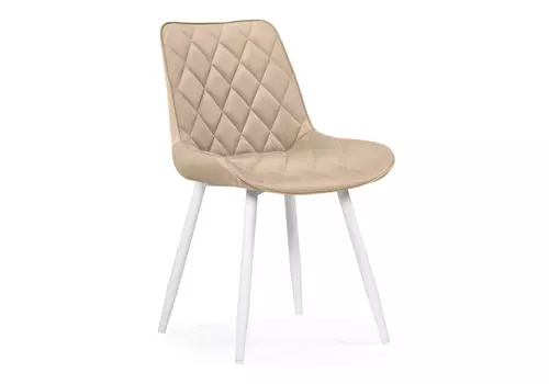 Стул на металлокаркасе Баодин Б/К бежевый / белый