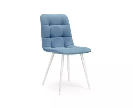 Стул на металлокаркасе Чилли К голубой / белый