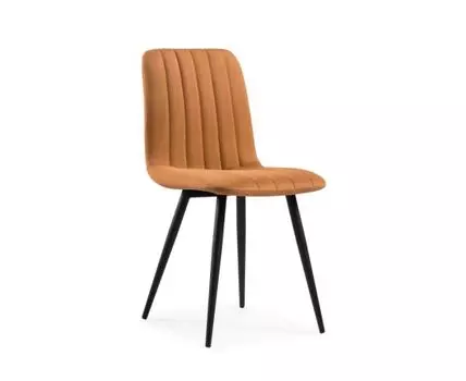 Стул на металлокаркасе Дани кирпичный / черный