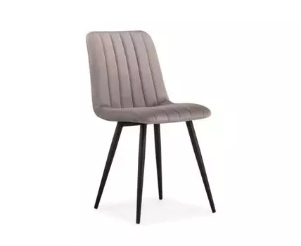 Стул на металлокаркасе Дани латте велюр velutto 08 / черный