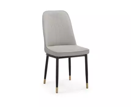 Стул на металлокаркасе Flor light gray / black