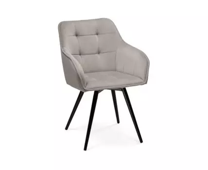 Стул на металлокаркасе Идас серый / черный глянец