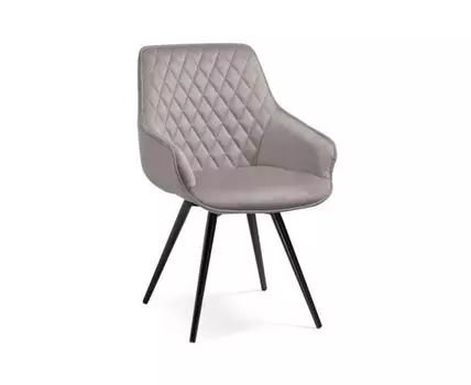 Стул на металлокаркасе Эгел серый / черный глянец