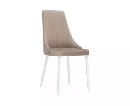 Стул на металлокаркасе Кора бежевый / белый