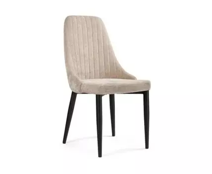 Стул на металлокаркасе Kora black / beige