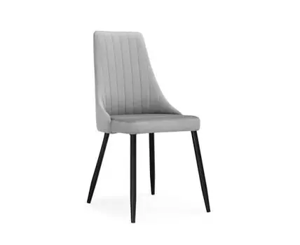 Стул на металлокаркасе Кора светло-серый / черный