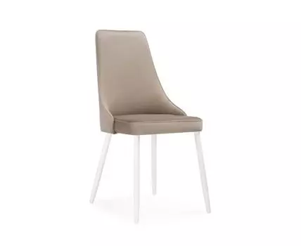 Стул на металлокаркасе Лана бежевый / белый