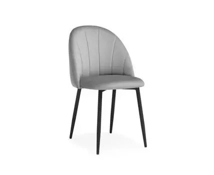 Стул на металлокаркасе Логан светло-серый / черный