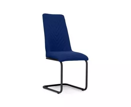 Стул на металлокаркасе Лулла черный / темно-синий (Синий)