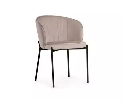 Стул на металлокаркасе Нейл латте / черный (Бежевый)