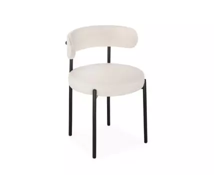 Стул на металлокаркасе Rudi white / black