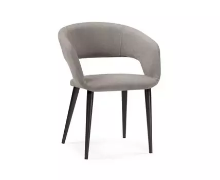 Стул на металлокаркасе Торган катания смок / черный матовый