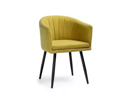 Стул на металлокаркасе Валета черный / горчичный (горчичный)