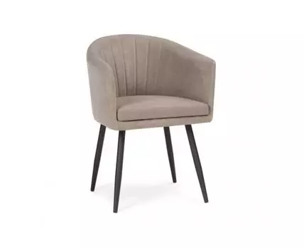 Стул на металлокаркасе Валета капучино / черный (Бежевый)