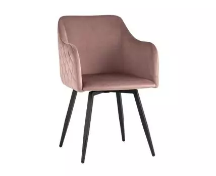 Стул Ника вращающийся велюр пыльно-розовый
