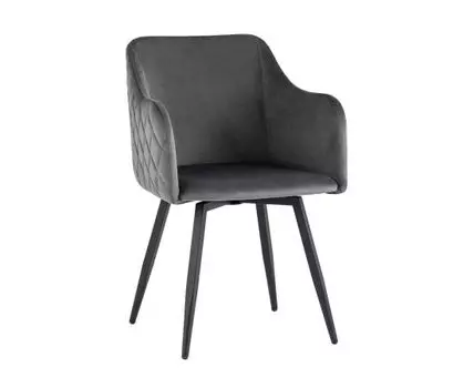 Стул Ника вращающийся велюр серый