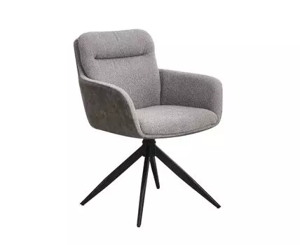 Стул обеденный Alba серый спинка экокожа