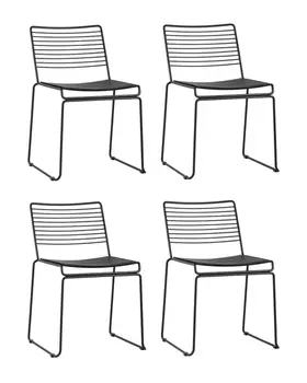 Стул обеденный Danny черный с черной подушкой 4 шт
