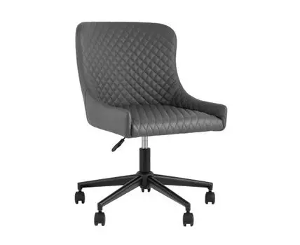 Стул офисный Ститч Хани экокожа серый