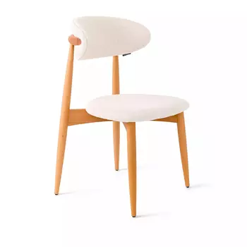 Стул Paolo, бук натуральный, ткань, белый