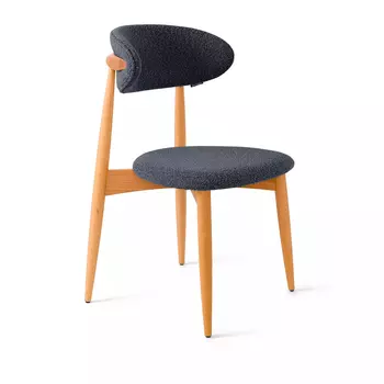 Стул Paolo, бук натуральный, ткань, темно-серый