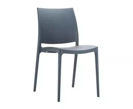 Стул пластиковый Maya (темно-серый, серый, 44)