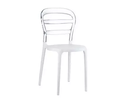 Стул пластиковый Miss Bibi (Белый, 42)