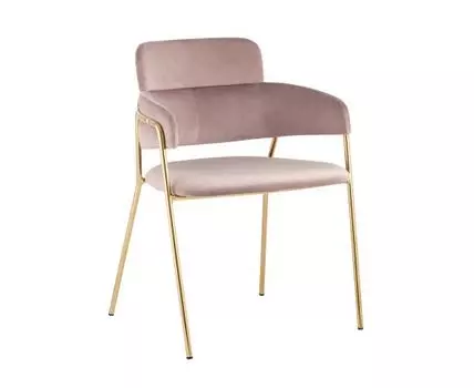 Стул Полин велюр розовый