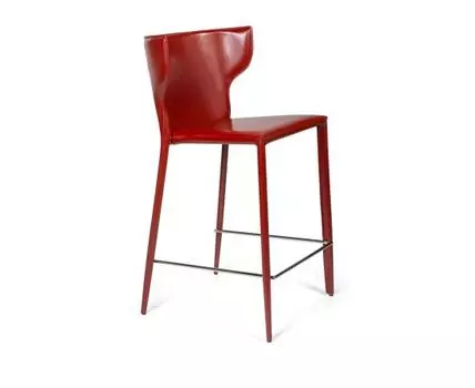 Стул полубарный Austin, кожа ретро-красный