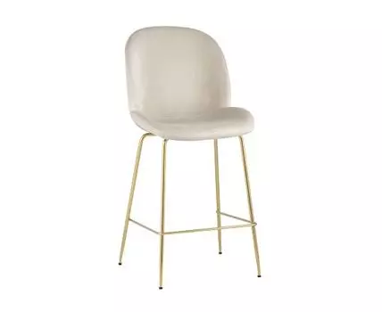 Стул полубарный Beetle со спинкой бежевый