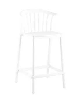 Стул полубарный Campo пластик белый