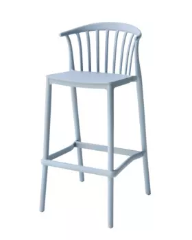 Стул полубарный Campo пластик голубой