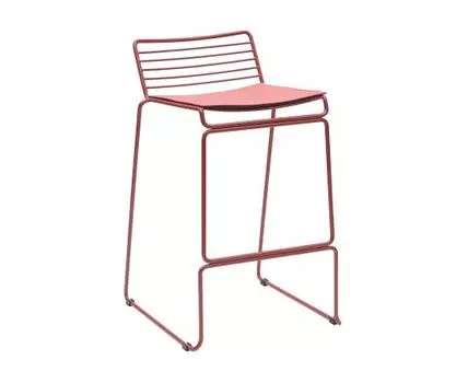 Стул полубарный Danny бордовый с подушкой