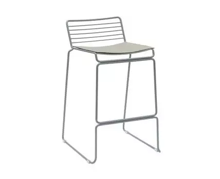 Стул полубарный Danny серый с подушкой