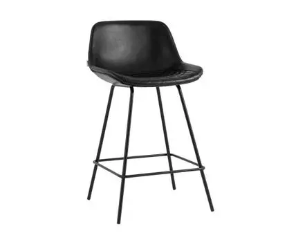 Стул полубарный Деймон экокожа черный