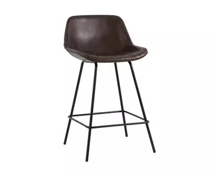 Стул полубарный Деймон экокожа коричневый