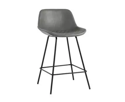 Стул полубарный Деймон экокожа серый