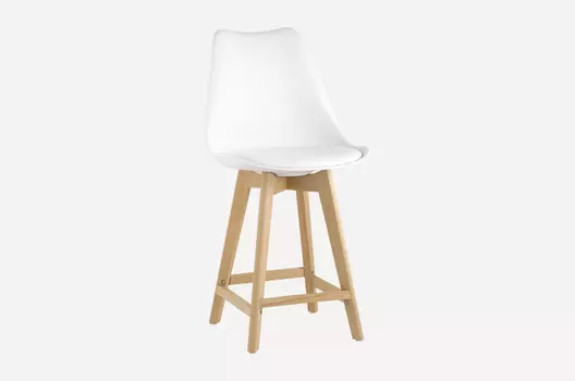 Стул полубарный Фран White