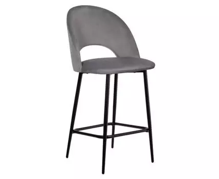 Стул полубарный Leo темно-серый