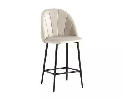 Стул полубарный Логан велюр бежевый