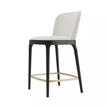 Стул полубарный Magda, рогожка белый