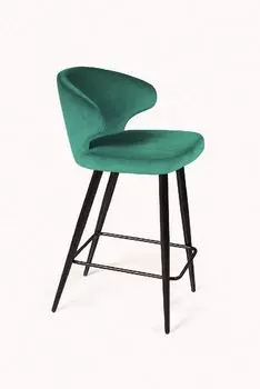 Стул полубарный Richard, бархат зеленый 19