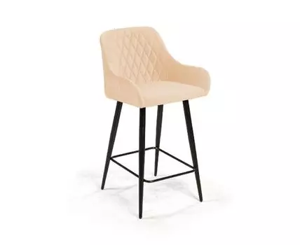 Стул полубарный Robert, бархат бежевый 5