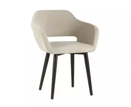 Стул полубарный Саймон велюр бежевый